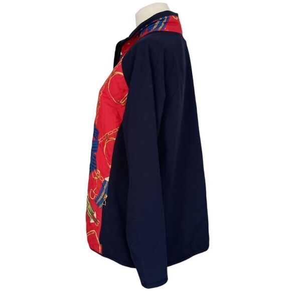 Ralph Lauren LRL Quilted Jacket Plus Sz 1X Horse Bit Equestrian Zip Up Stretch - Picture 6 of 16